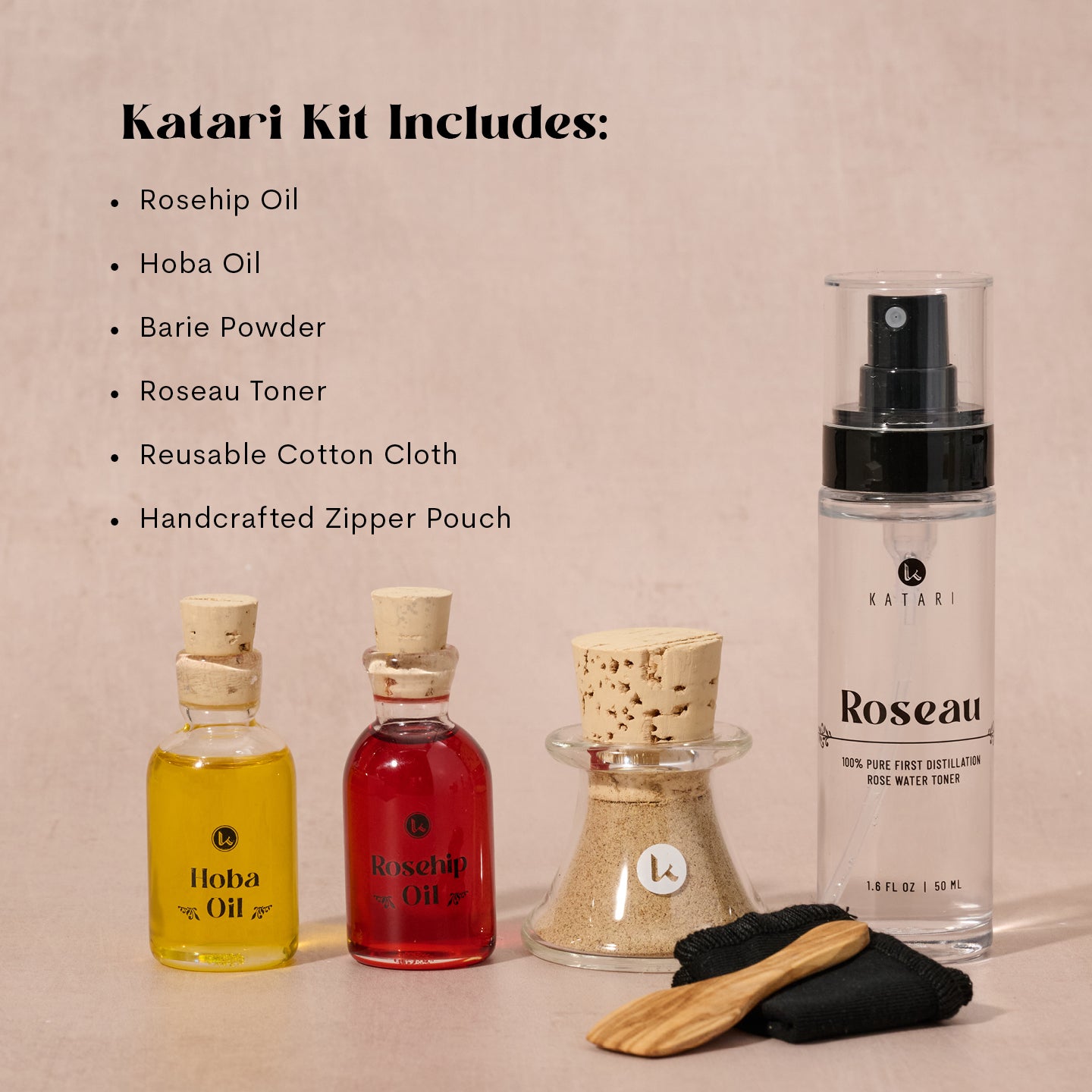 Katari Skincare Set in Cosmetic Bag