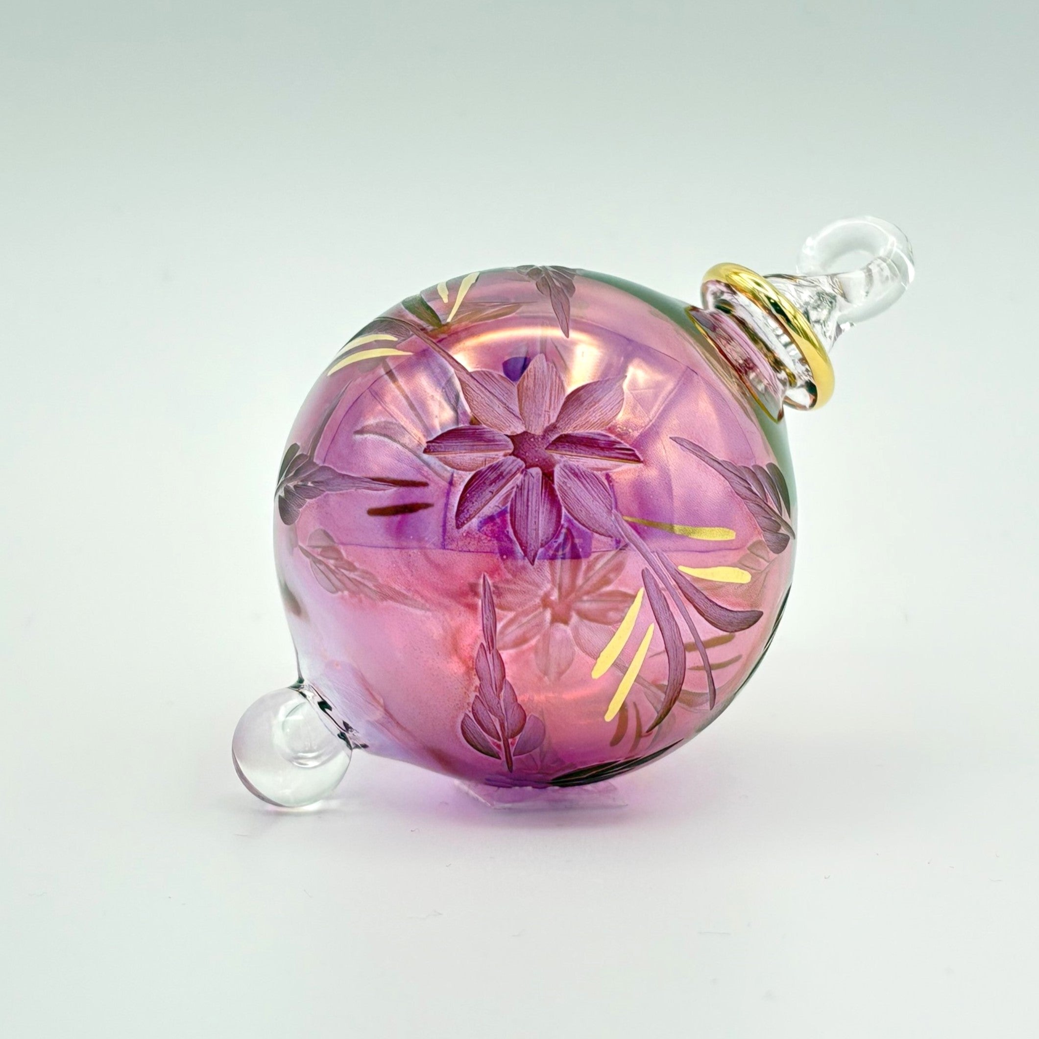 Rosa Glass Ball Ornament