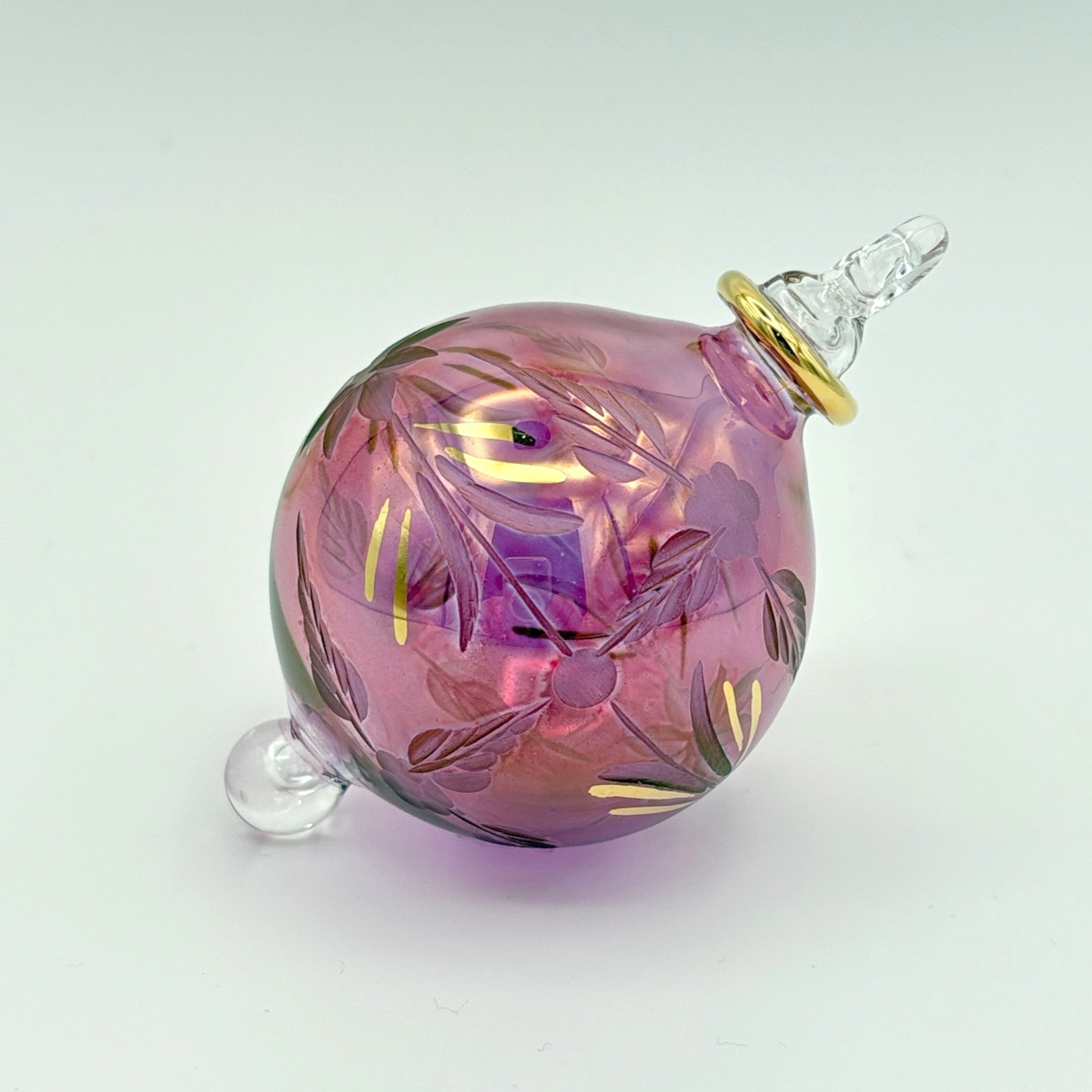 Rosa Glass Ball Ornament