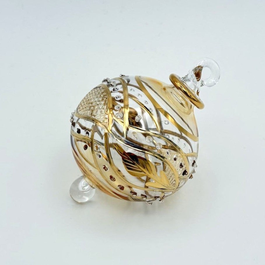 Lill Glass Ball Ornament - Gold