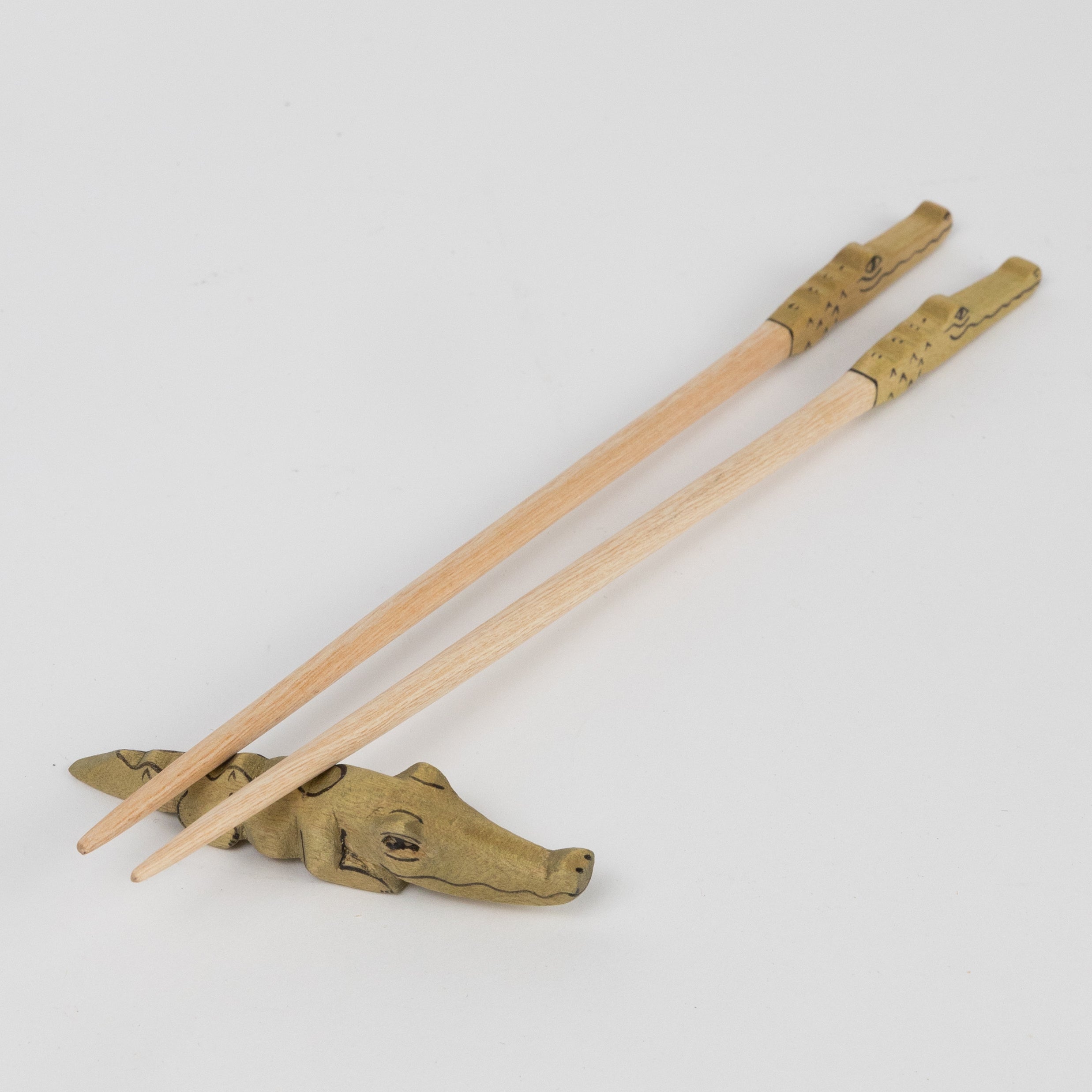Mamba Crocodile Chopstick Set - Ten Thousand Villages
