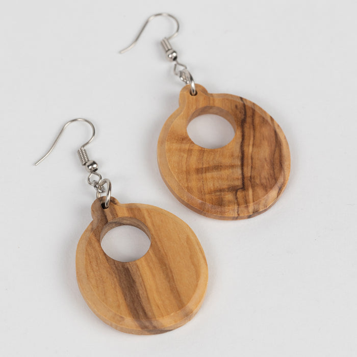 Sadaf Olive Wood Round Earrings 3