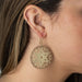 Parvati Brass Sand Dollar Earrings thumbnail 2
