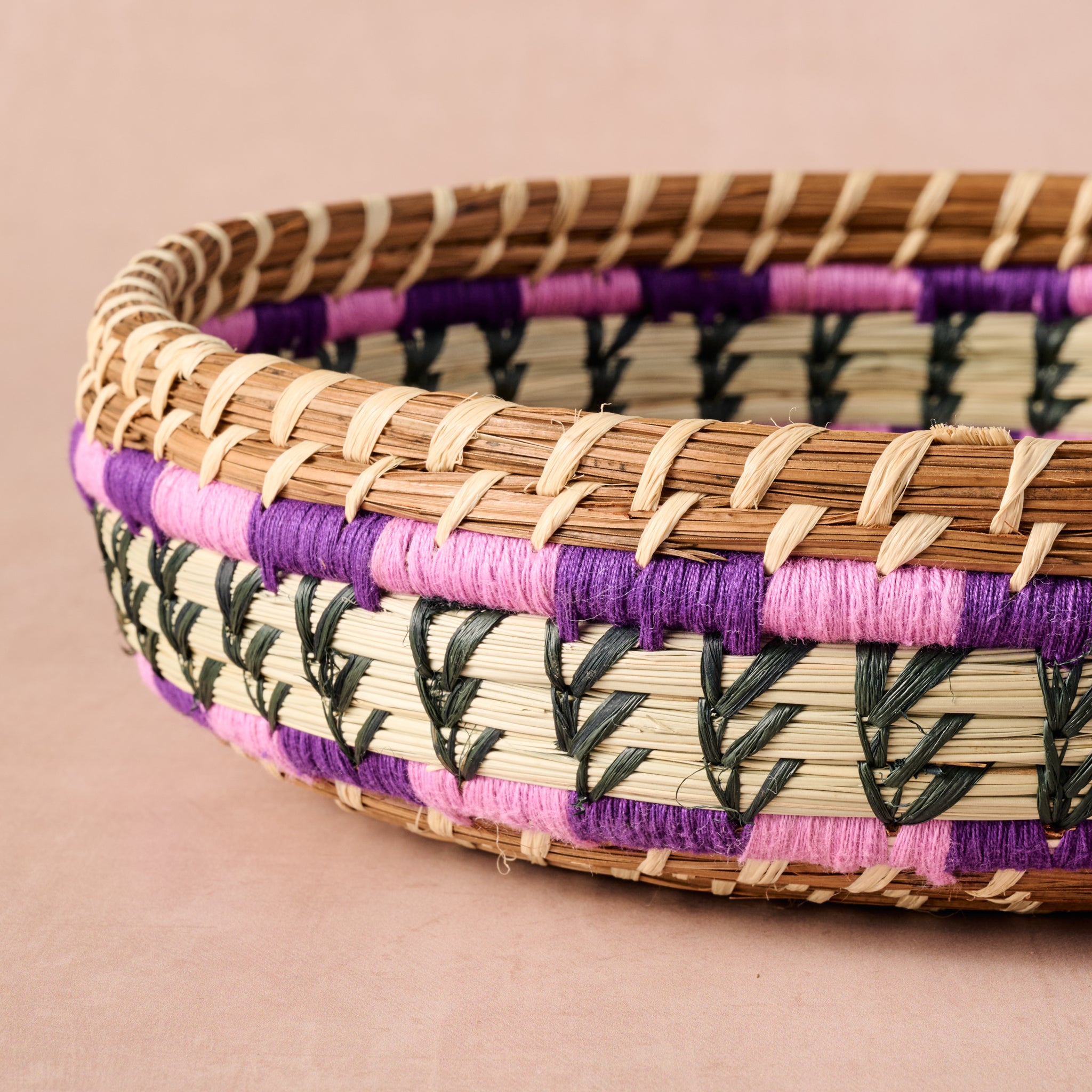 Mahira Handwoven Pine & Grass Basket