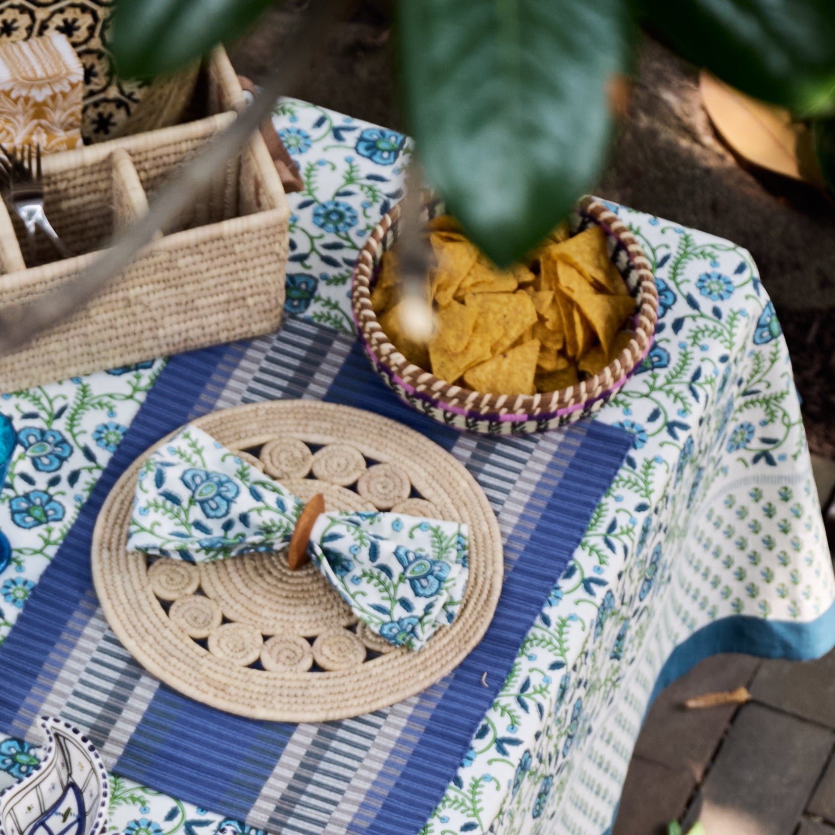 Mahira Handwoven Pine & Grass Basket