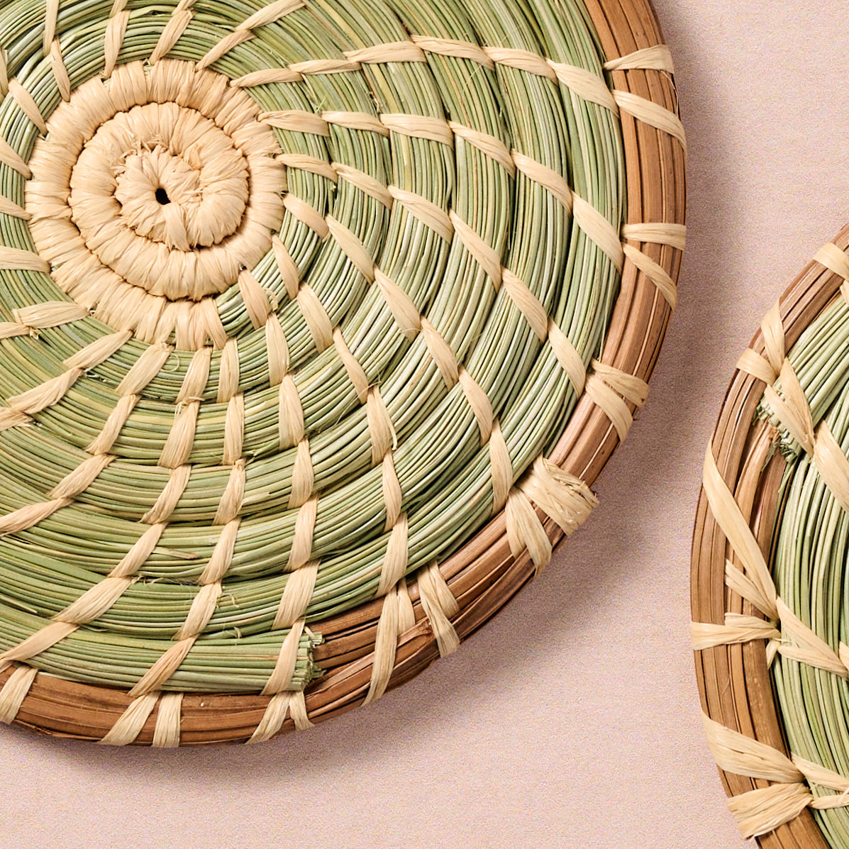 Mahira Handwoven Pine & Grass Coaster Set