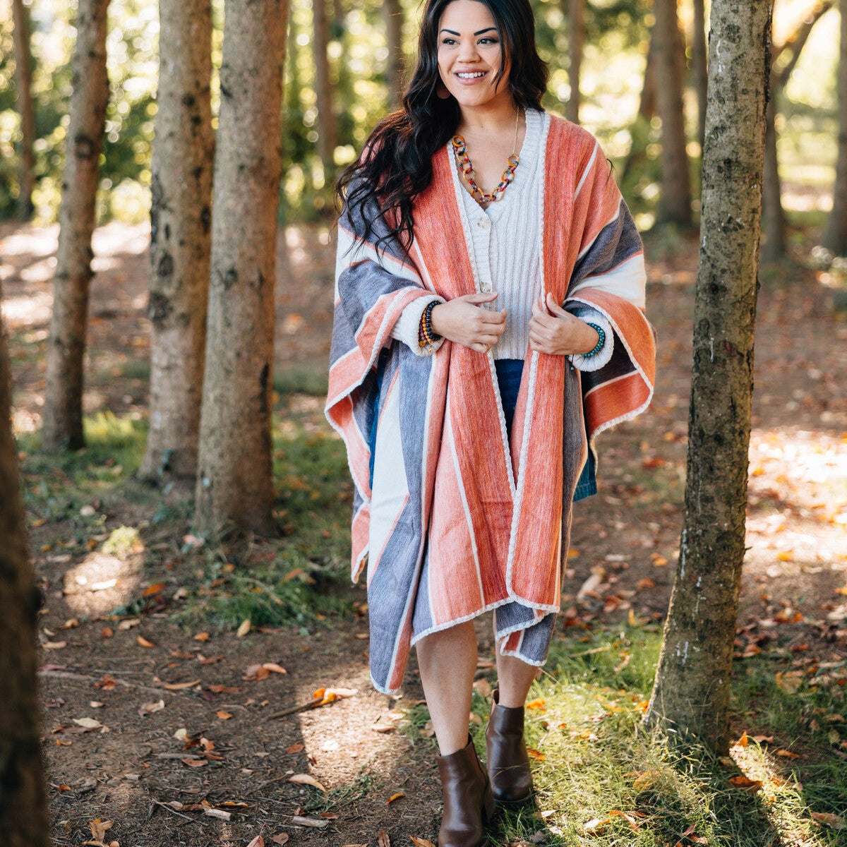 Quito Reversible Poncho - Ten Thousand Villages