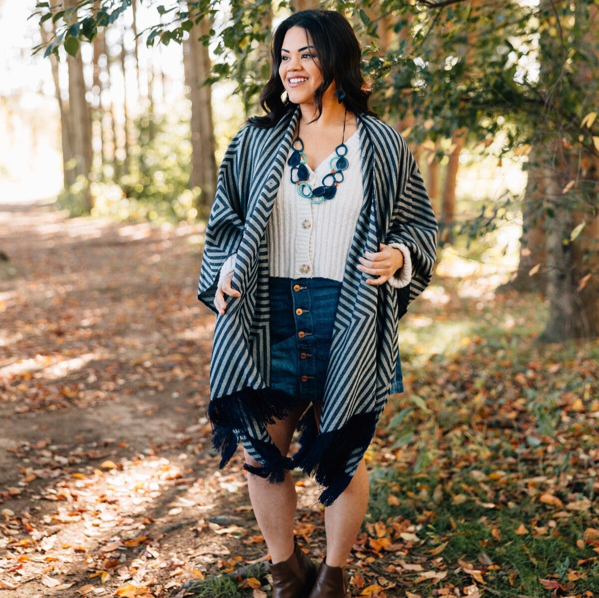 Chevron Stripe Poncho - Ten Thousand Villages