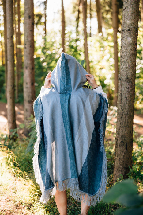 Frozen Pines Hooded Poncho 4