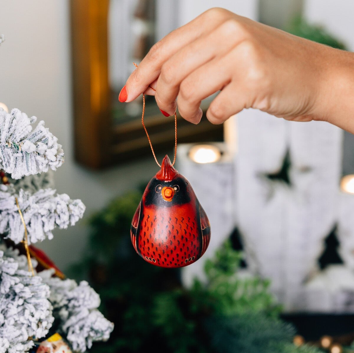Cardinal Gourd Ornament - Ten Thousand Villages