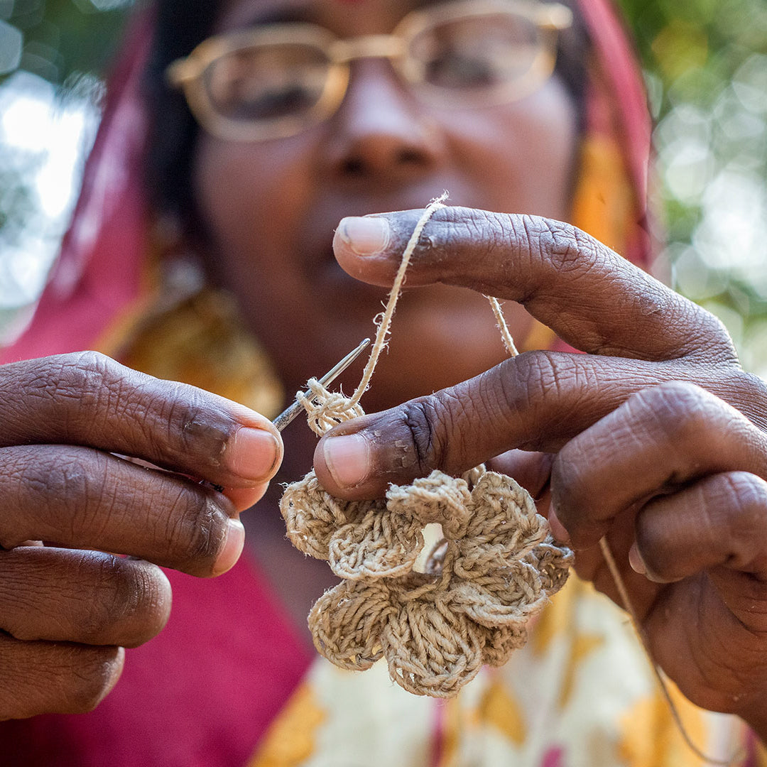 Bahana Handled Jute Basket 12"