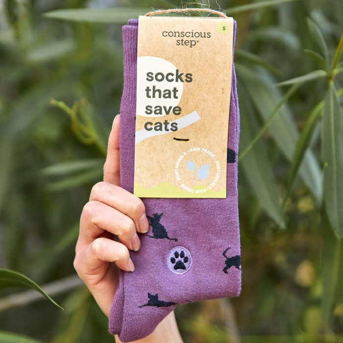 Socks That Save Cat - Purple (Sm) 2