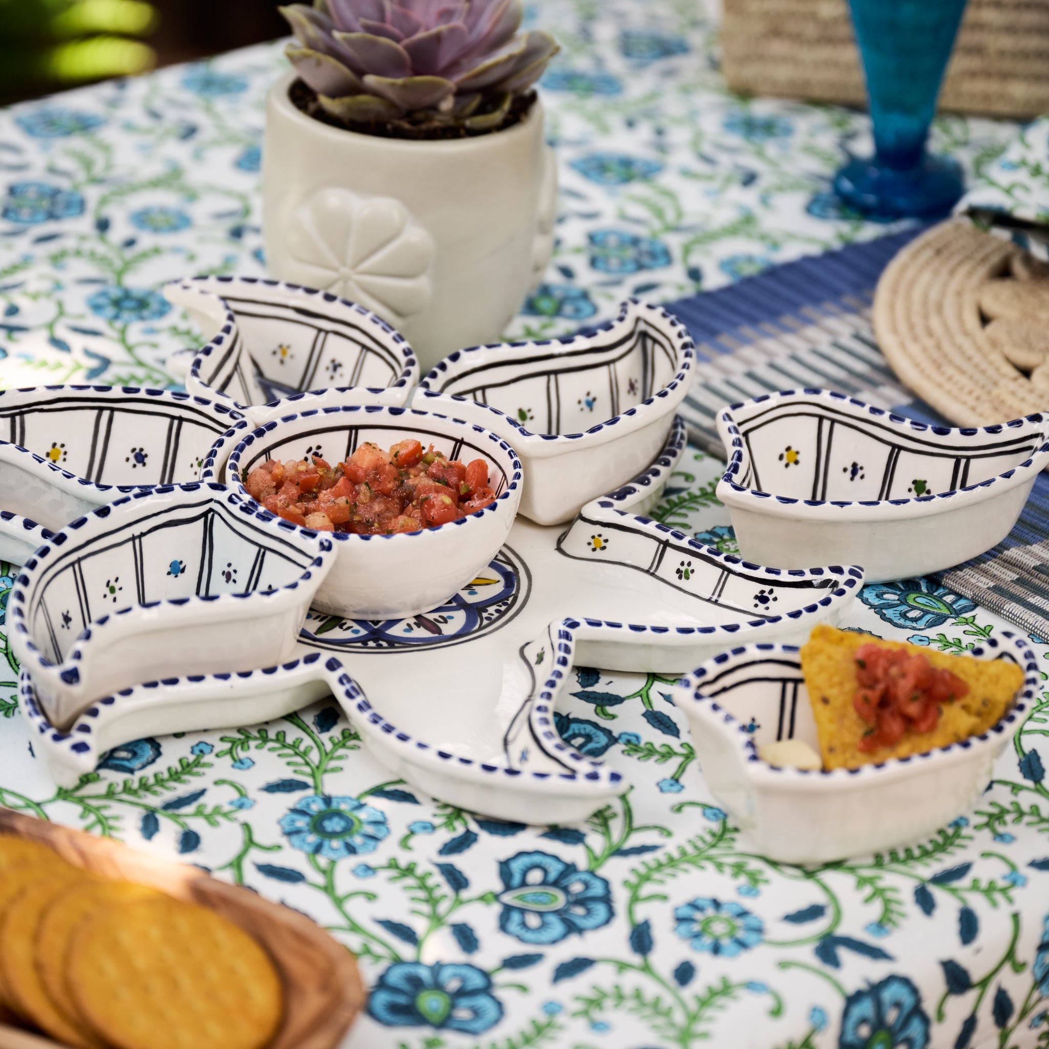 Sea Star 8 Piece Ceramic Serveware Set