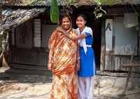 Rina Dewri in her 24th year of working at Prokritee, and daughter Antara studying to become a nurse
