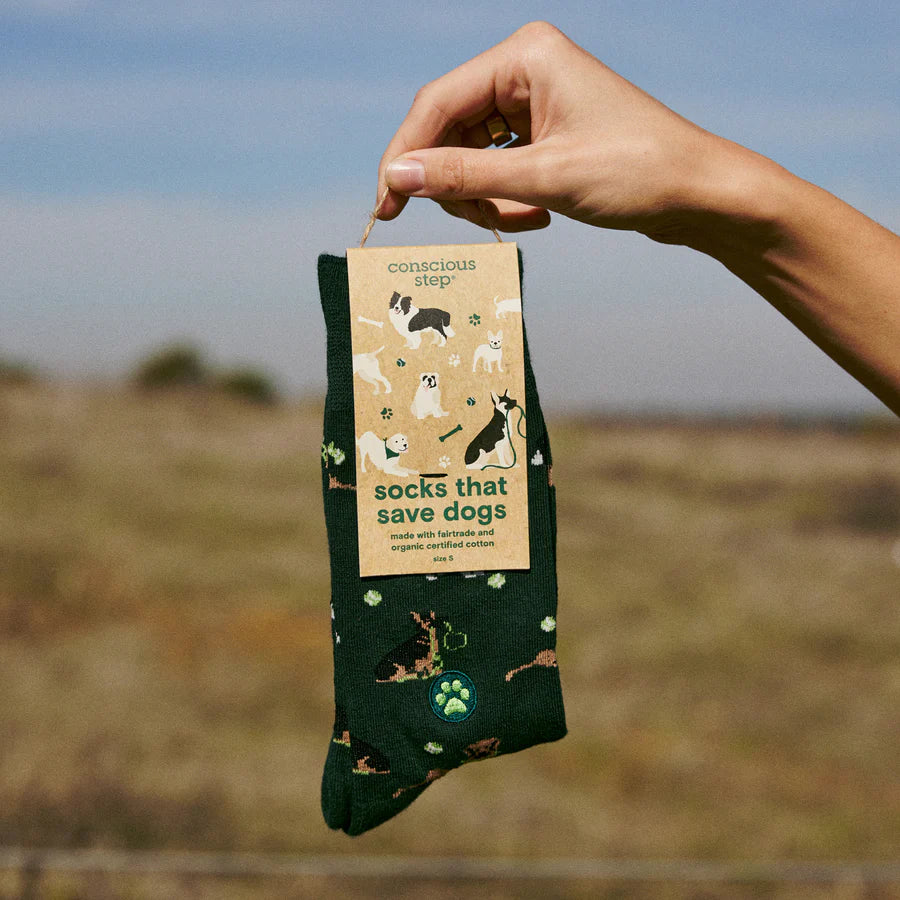 Socks That Save Dogs - Green Small