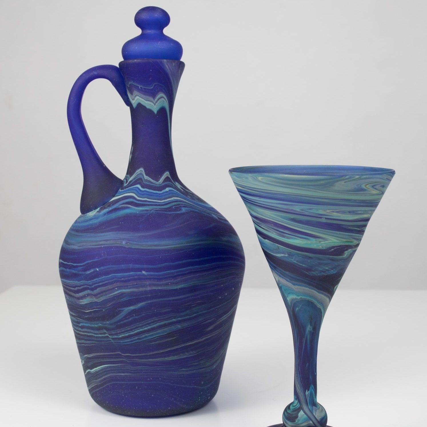 Phoenician Blue Decanter - Ten Thousand Villages