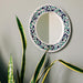 Blue Floral Round Mirror thumbnail 3