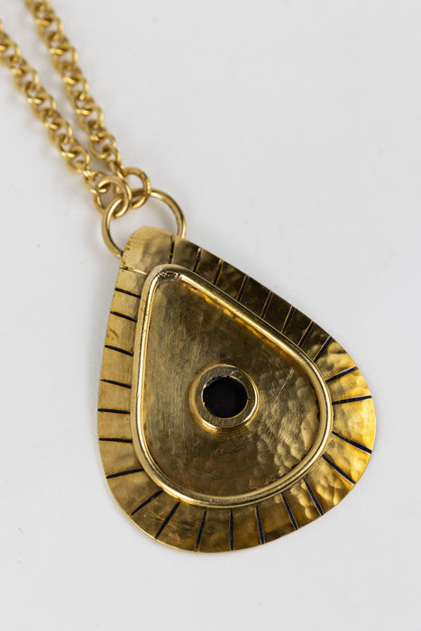 Brass Mvua Pendant Necklace 3