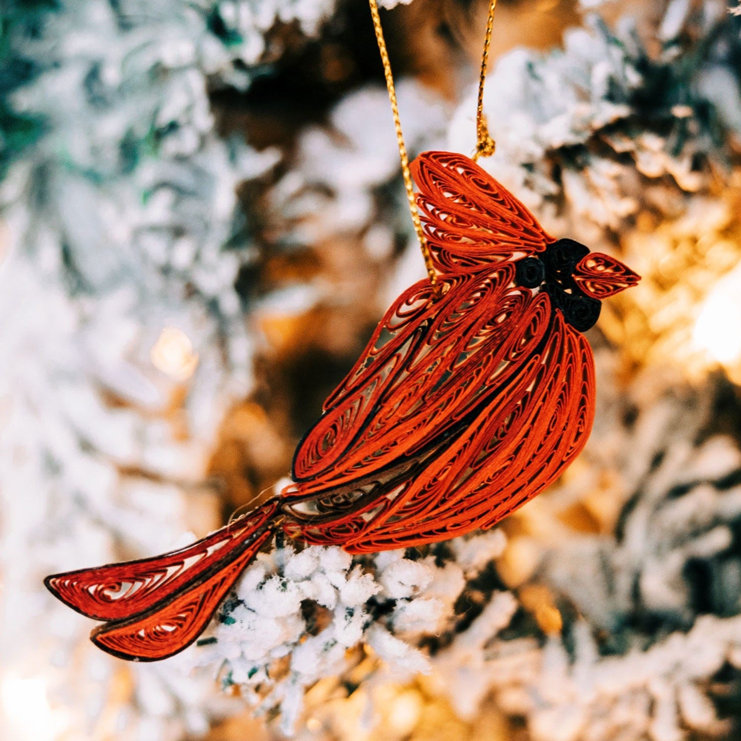 Quill Cardinal Ornament - Ten Thousand Villages