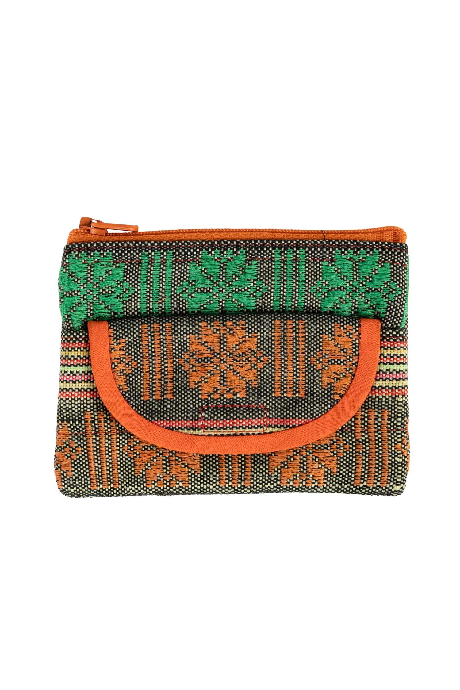 Orange Jacquard Coin Purse - Ten Thousand Villages