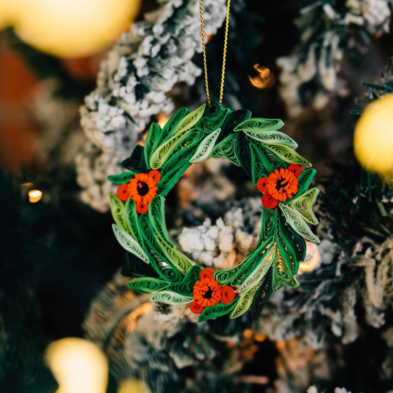 Quilled Wreath Ornament - Ten Thousand Villages