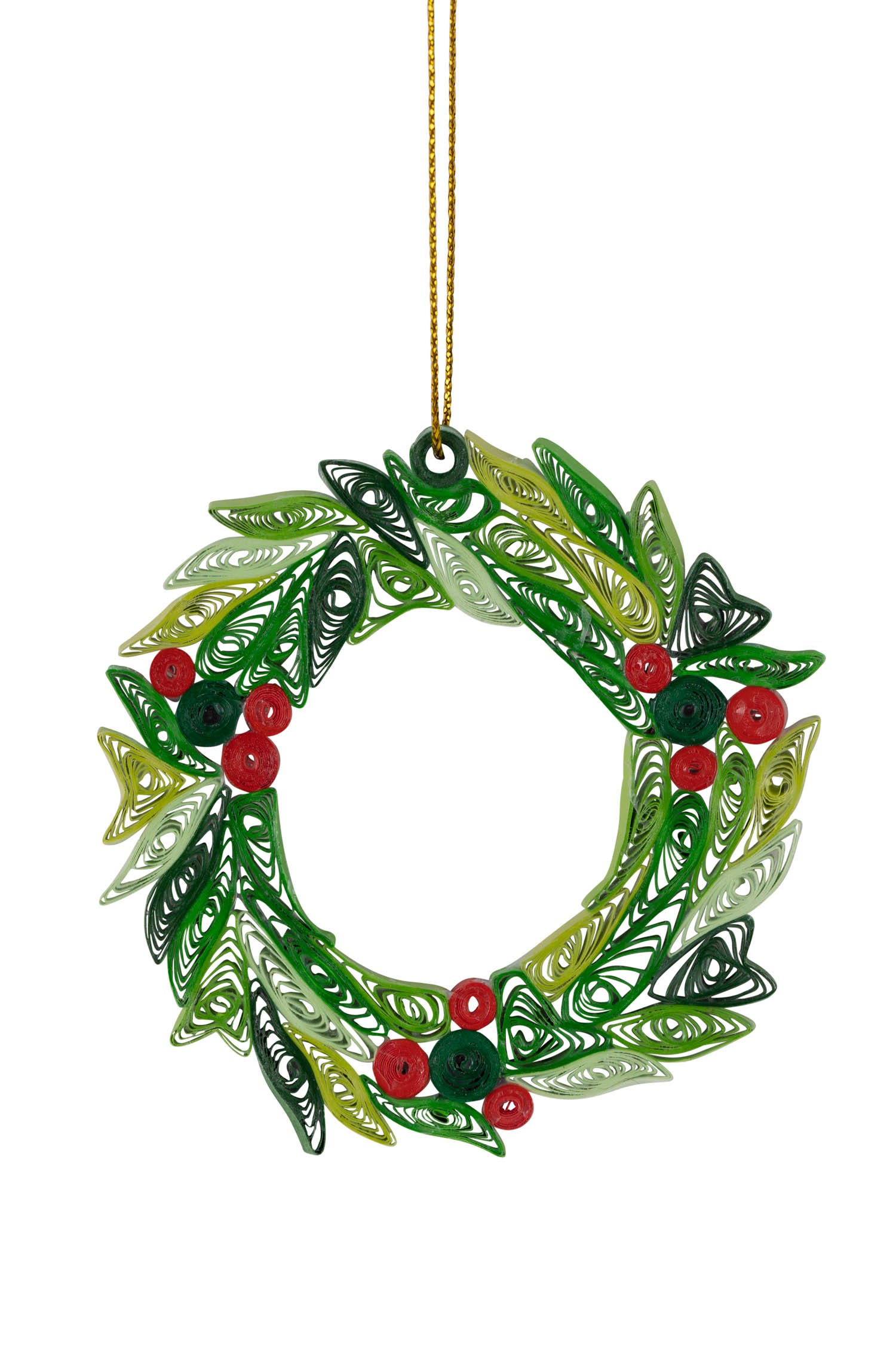 Quilled Wreath Ornament - Ten Thousand Villages