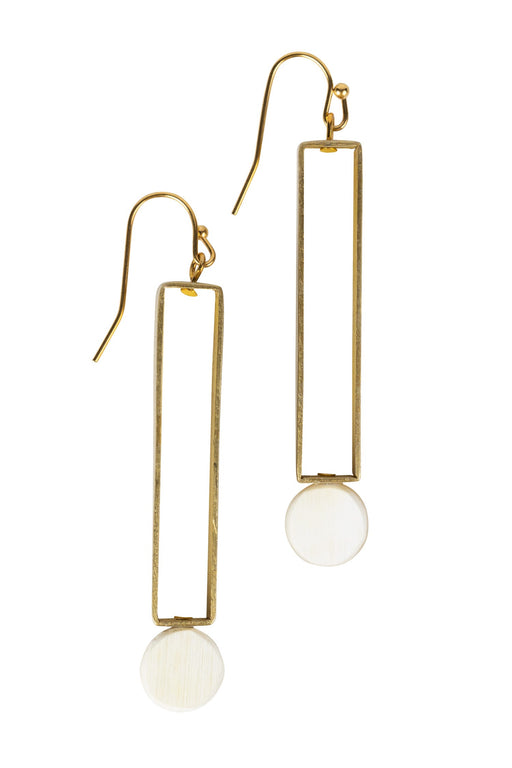 Brass Exclamation Point Earrings