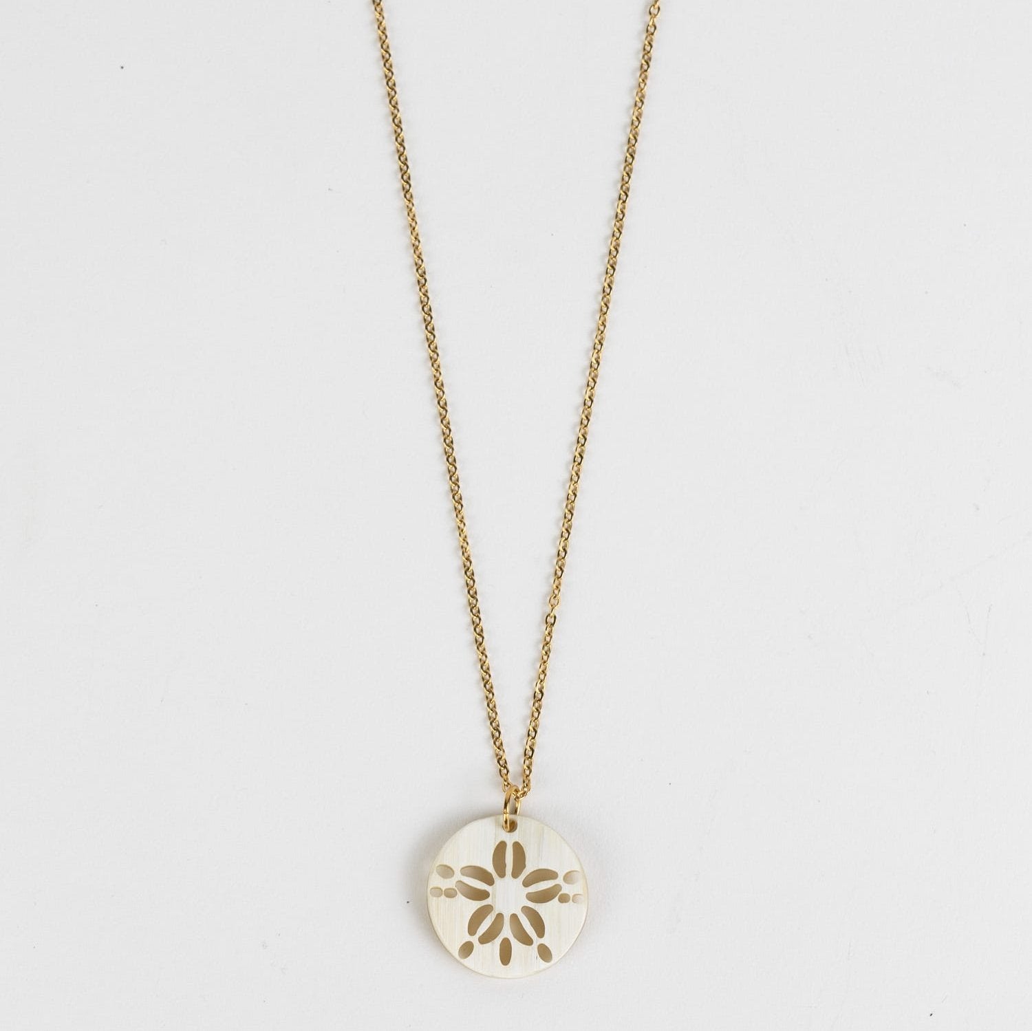 Horn Sand Dollar Pendant Necklace - Ten Thousand Villages