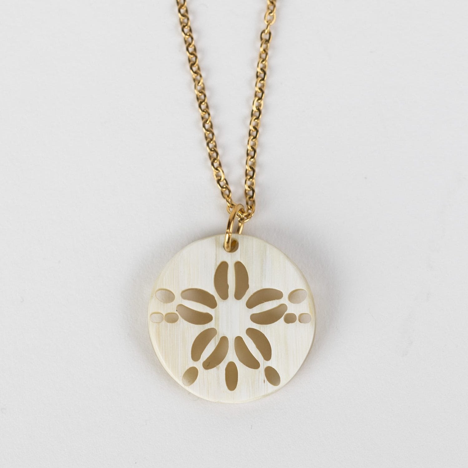 Horn Sand Dollar Pendant Necklace - Ten Thousand Villages
