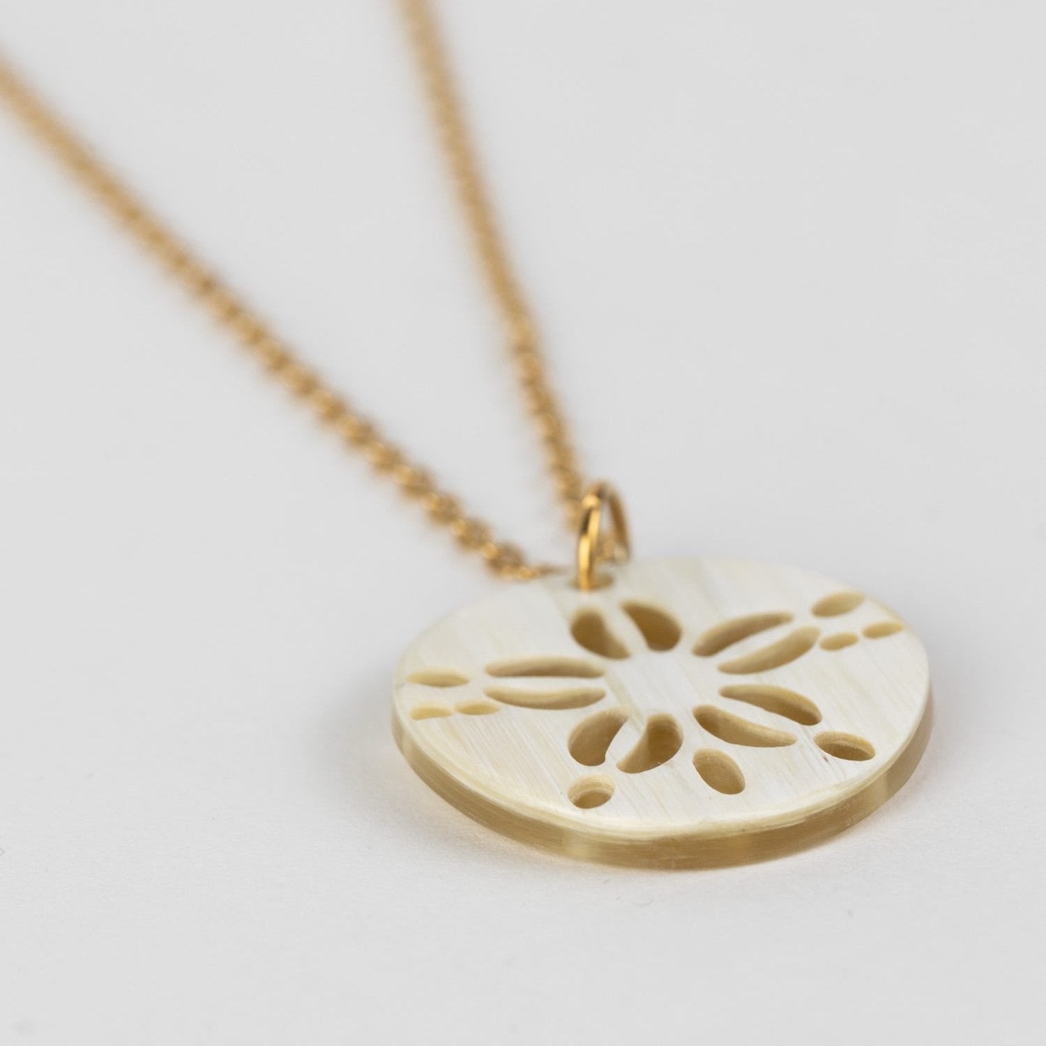 Horn Sand Dollar Pendant Necklace - Ten Thousand Villages