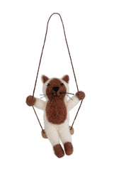 Cat on a Swing Ornament
