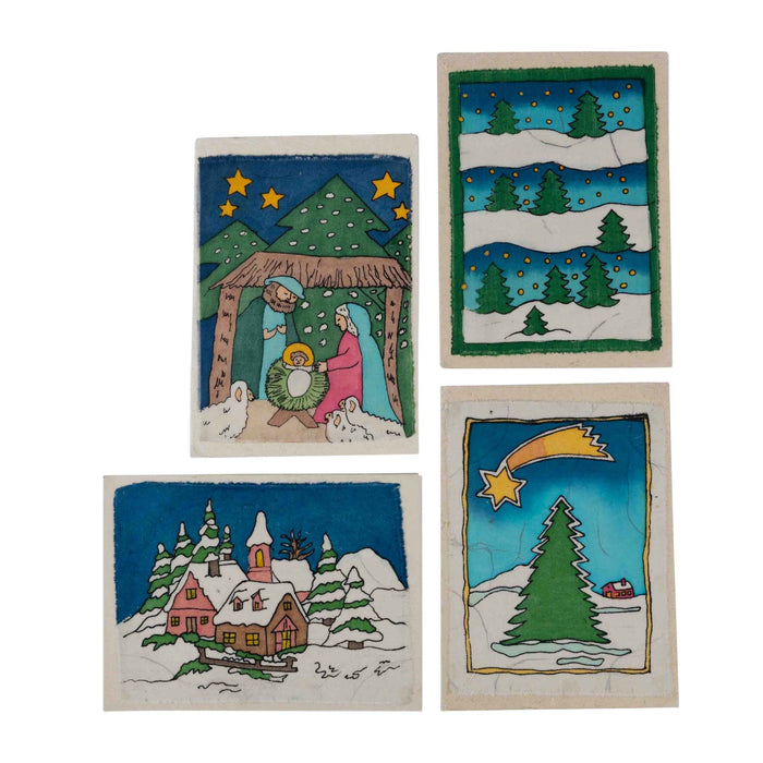 Christmas Cards - Nativity & Trees - Set of 4 - Default Title (5910110) 1