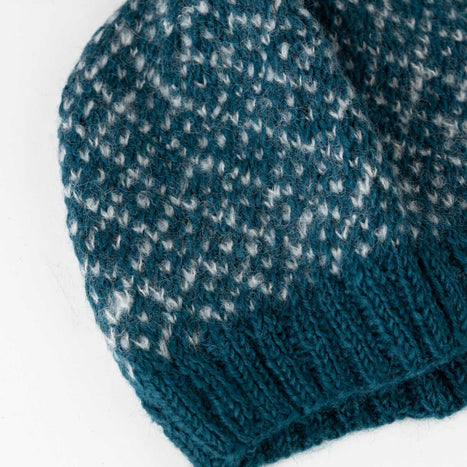 Toasty Teal Knit Hat 2
