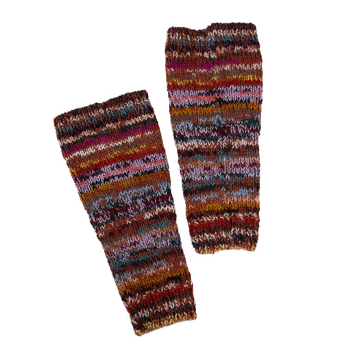 Warm Stripe Wool Legwarmers