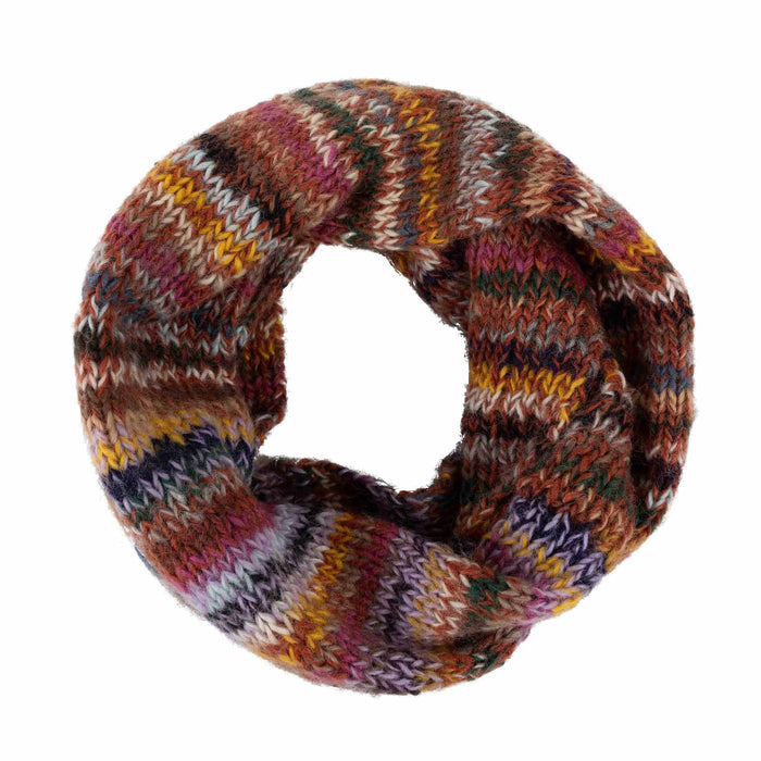 Warm Stripe Infinity Wool Scarf - Default Title (5918430) 1