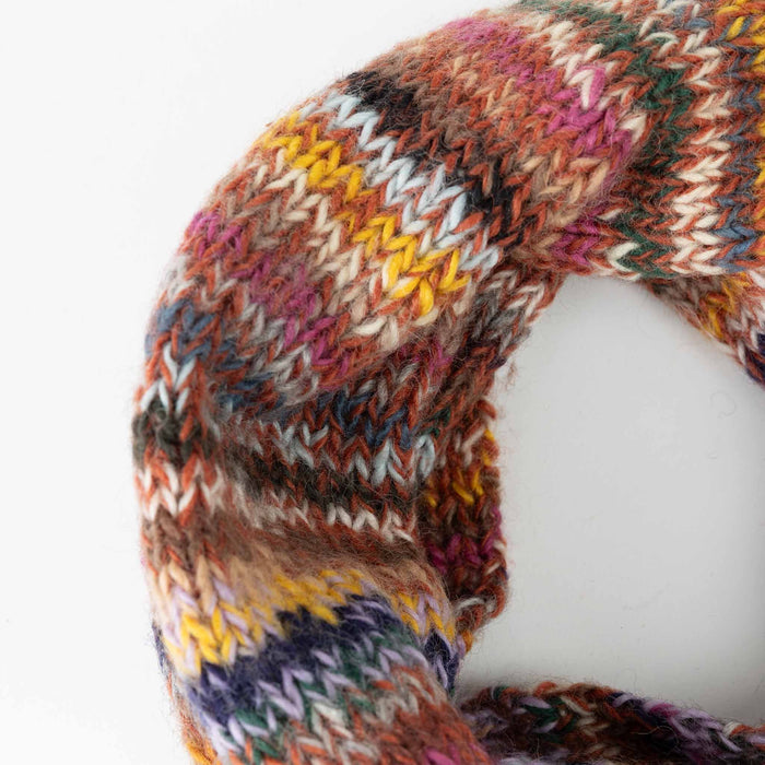 Warm Stripe Infinity Wool Scarf - Default Title (5918430) 2
