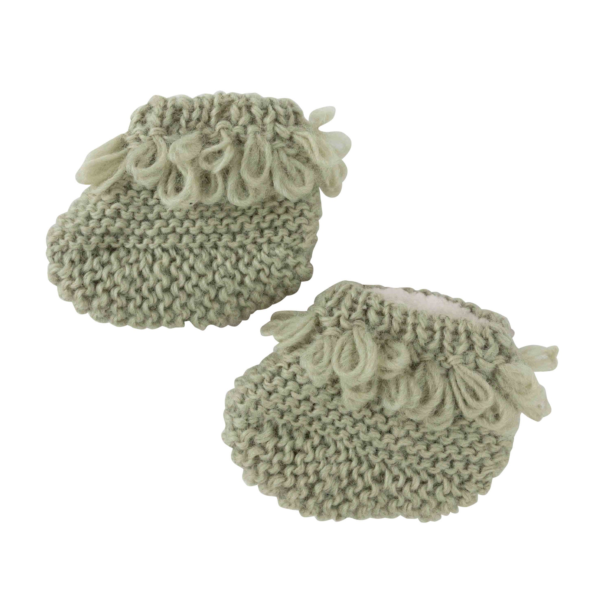 Little Fawn Knit Baby Booties - Light Green - Default Title (5918610)