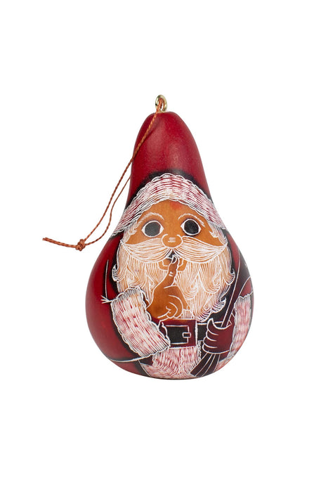 Santa Gourd Ornament 1