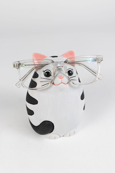 Gray Cat Eyeglass Holder 2