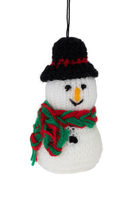 Yarn Snowman Ornament 1