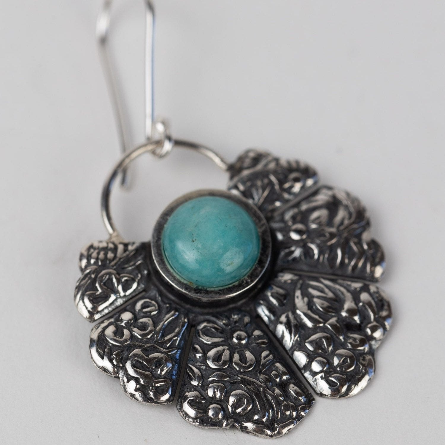 Amazonite Fan Earrings - Ten Thousand Villages