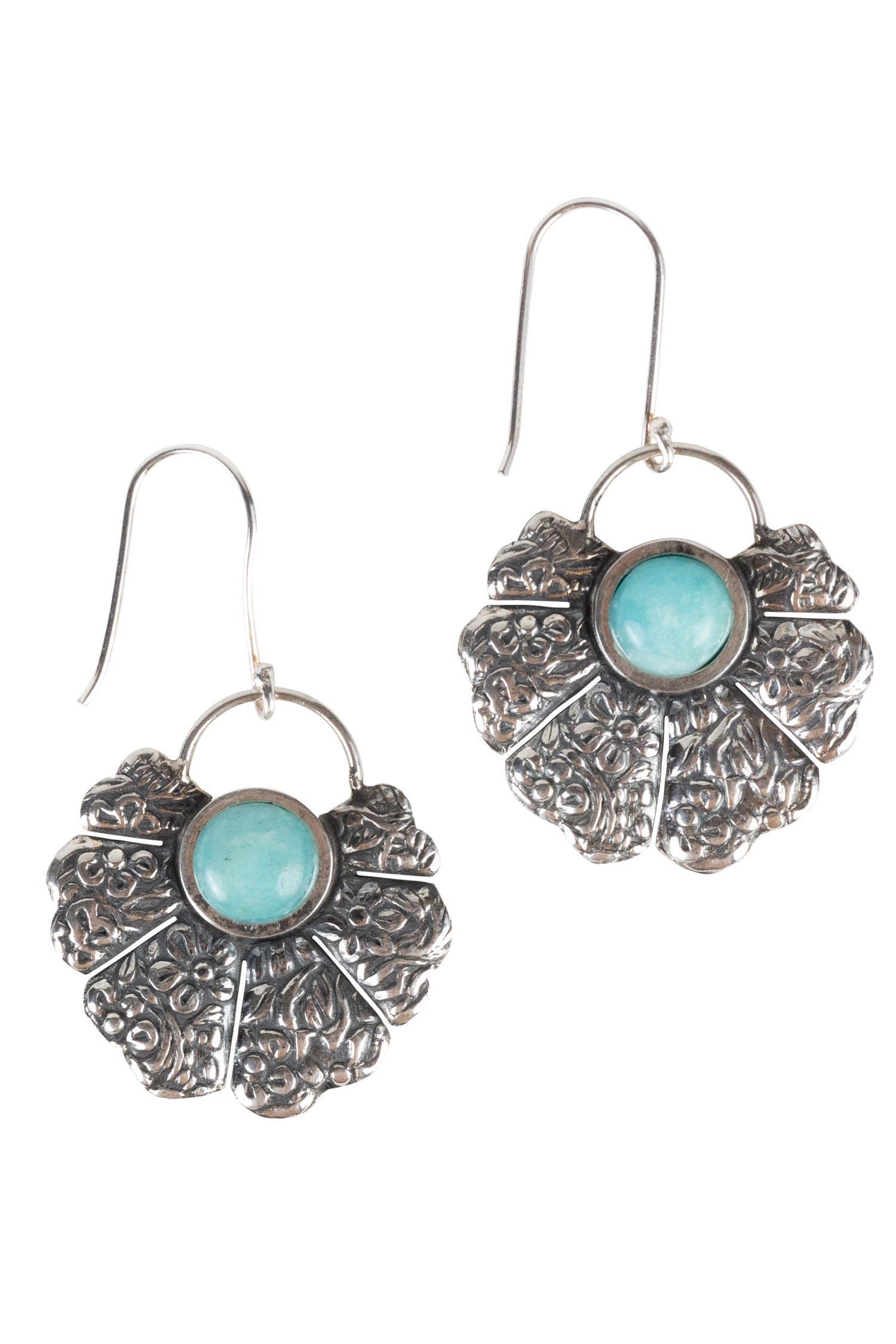 Amazonite Fan Earrings - Ten Thousand Villages