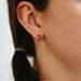 Cherry Quartz Stud Earrings thumbnail 2