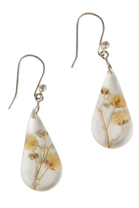 White Rain Flower Earrings 1