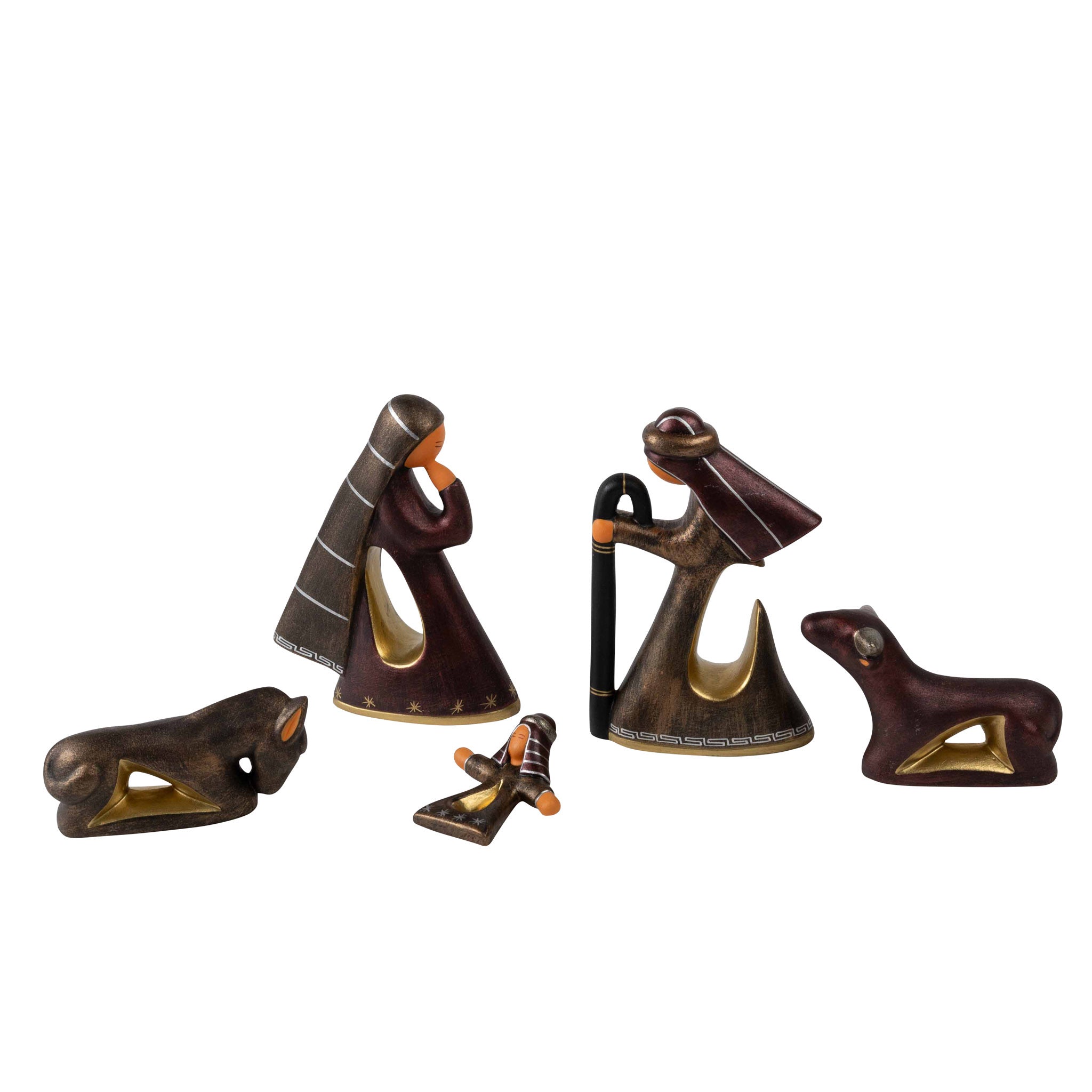 Serene Ceramic Nativity - Set of 5 - Default Title (6115140)