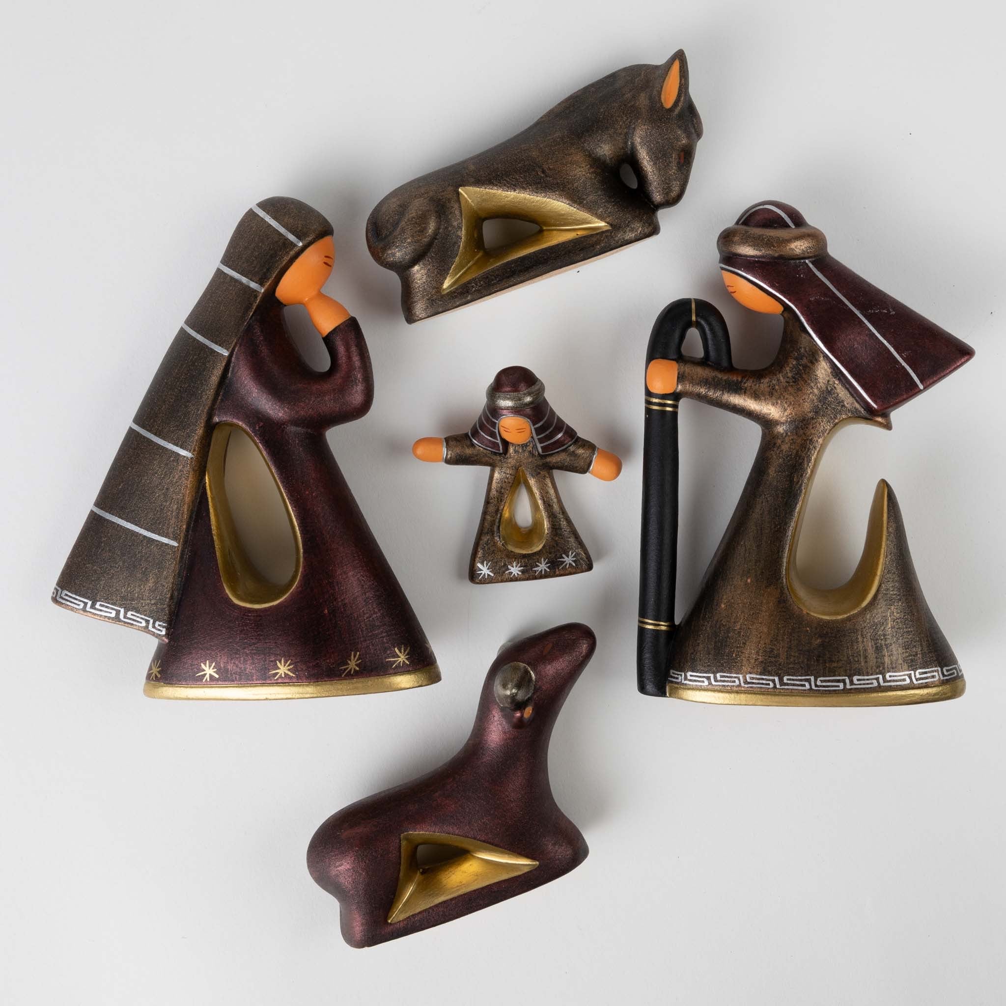 Serene Ceramic Nativity - Set of 5 - Default Title (6115140)