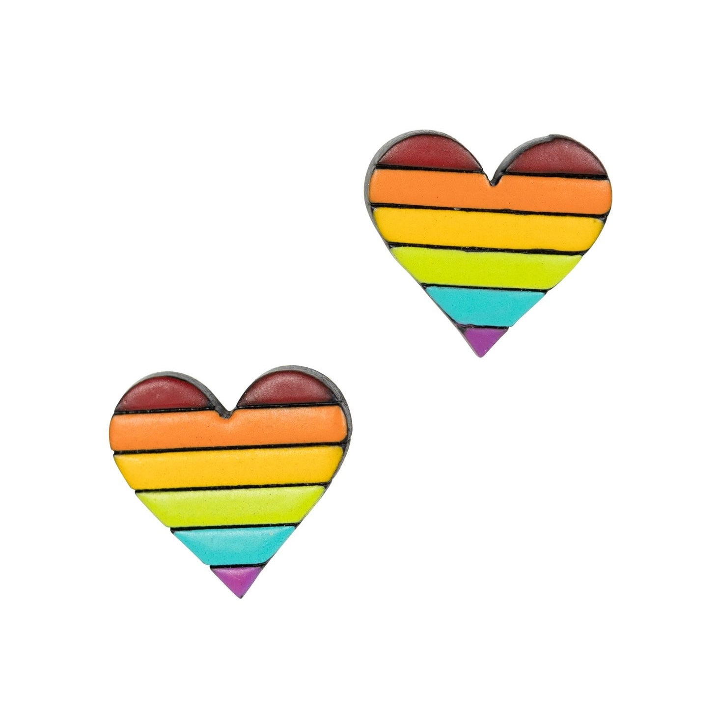 Rainbow Heart Gourd Earrings - Ten Thousand Villages