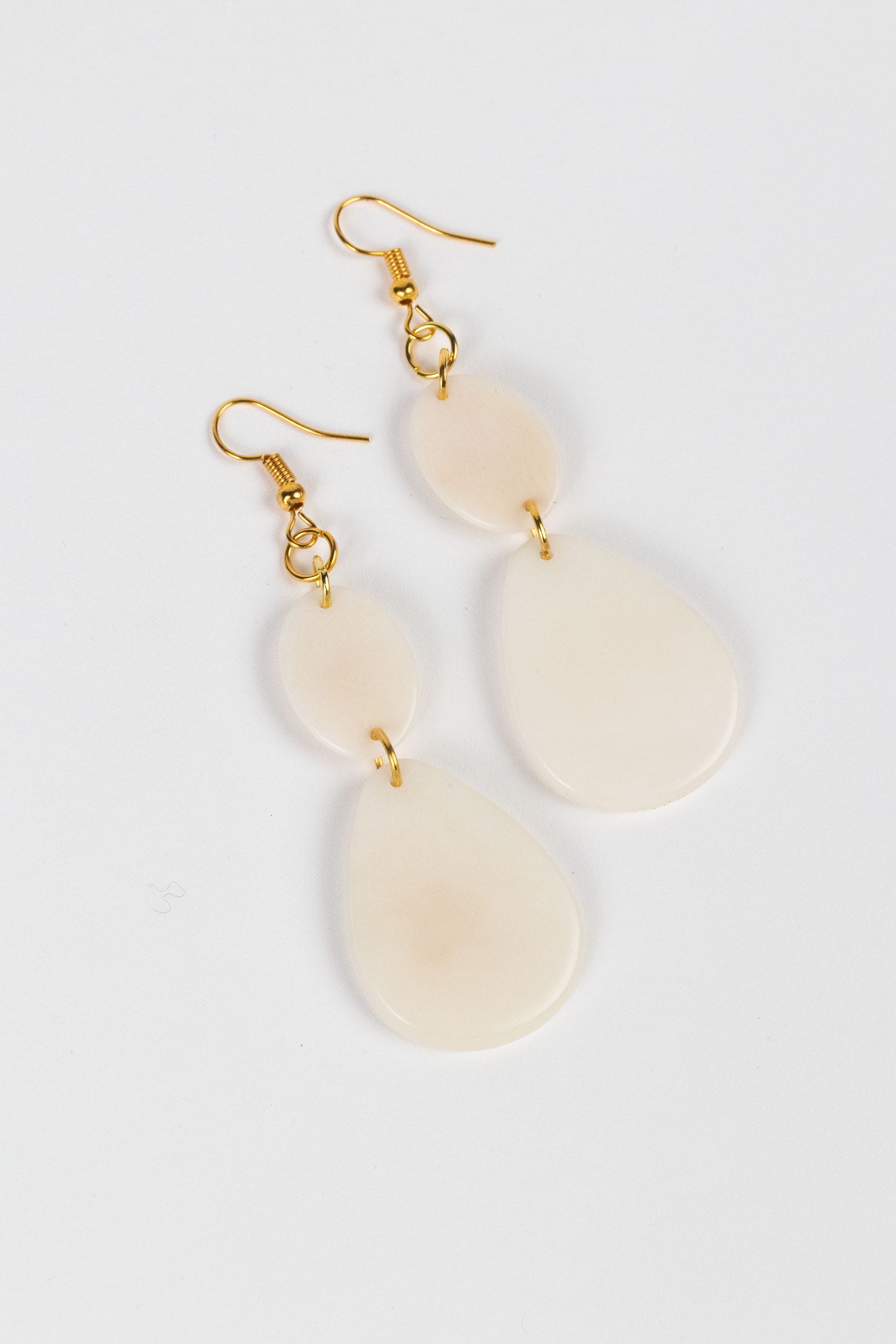 Vanilla Drop Tagua Earrings - Ten Thousand Villages
