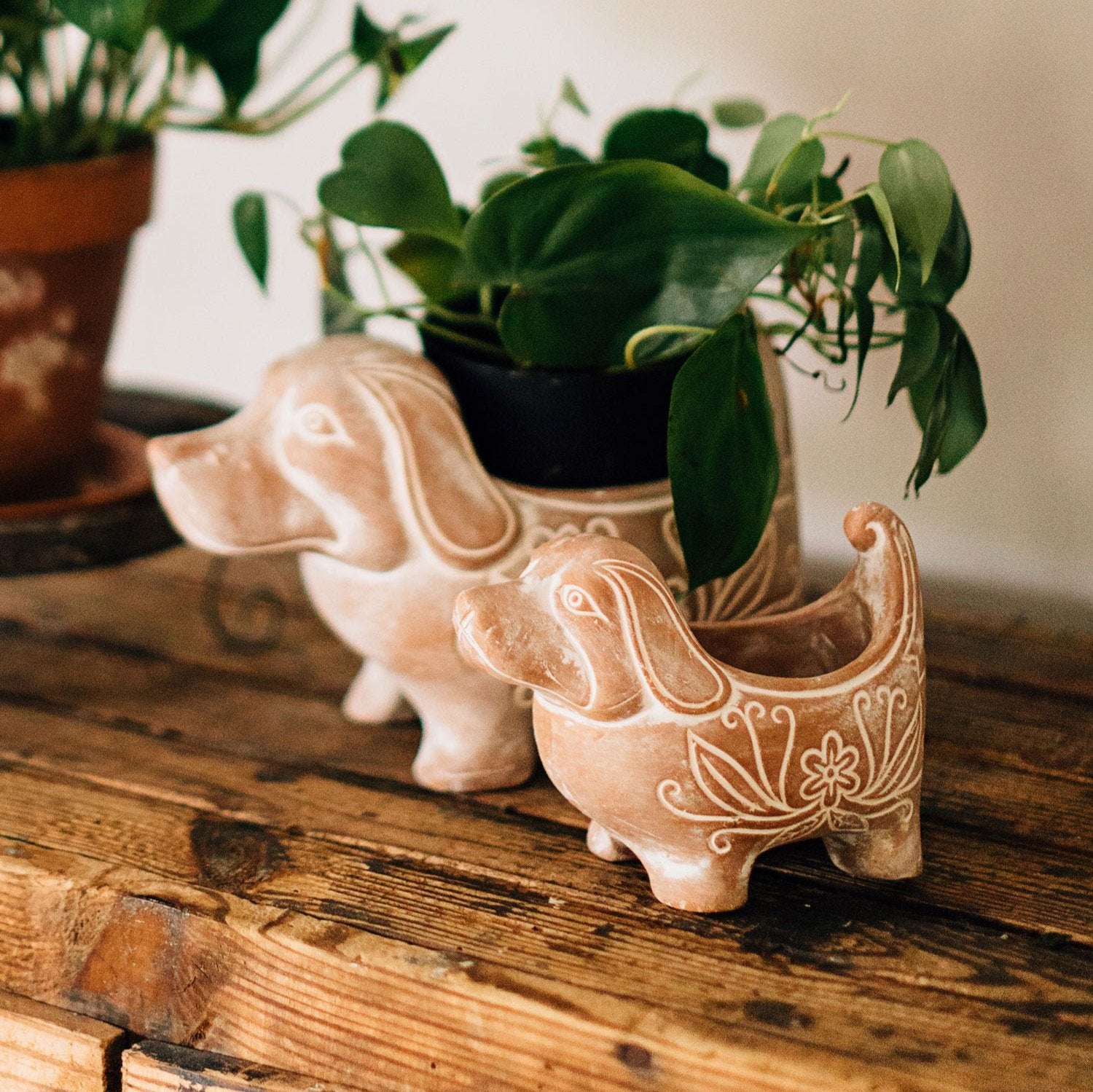 Terracotta Dog Planter - Ten Thousand Villages