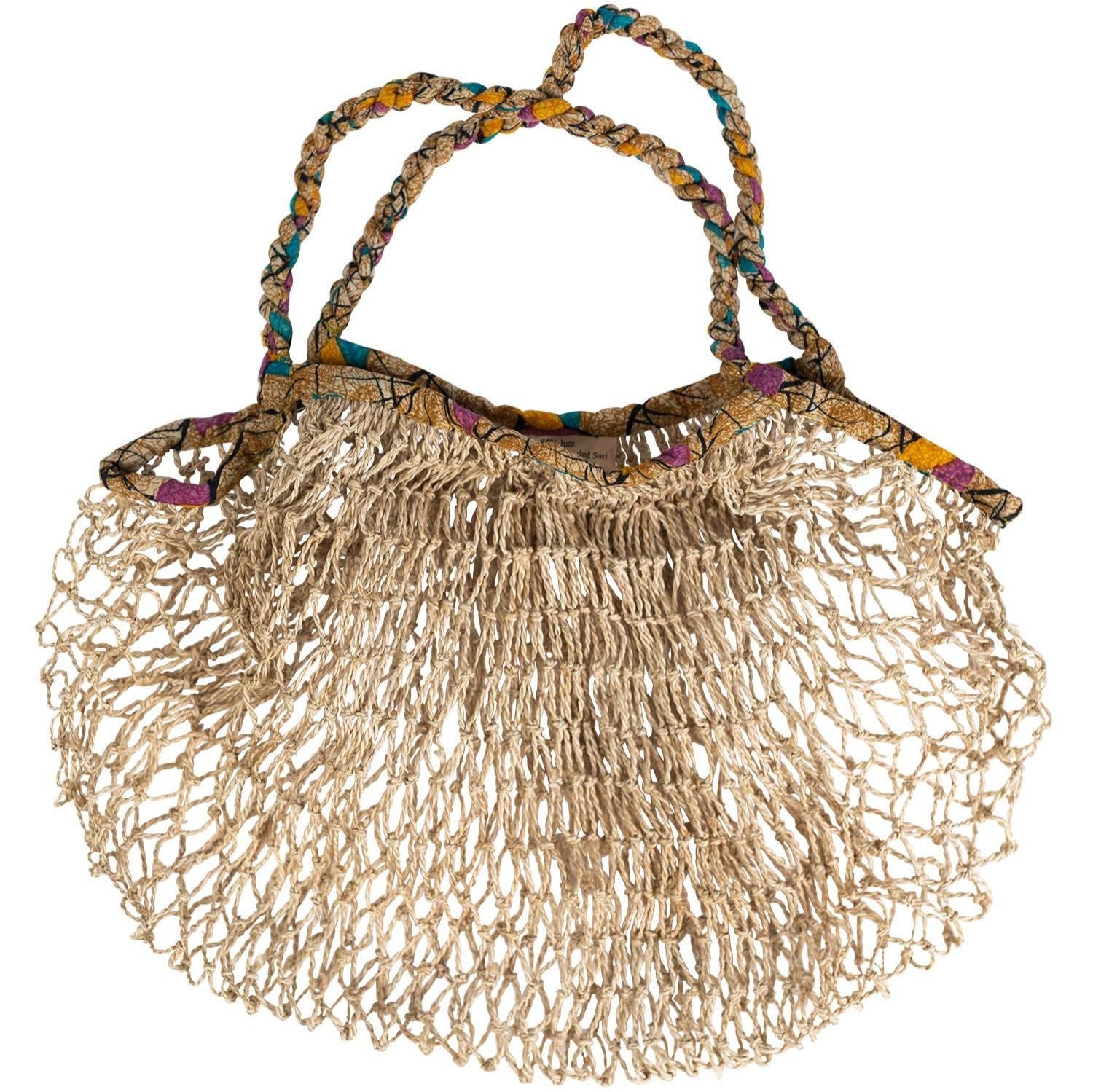 Sari & Jute Slouchy Net Bag - Ten Thousand Villages